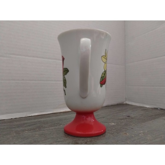 Song Bird Pedestal Mug Irish Coffee Cup FRED ROBERTS Red - Picture 5 of 7